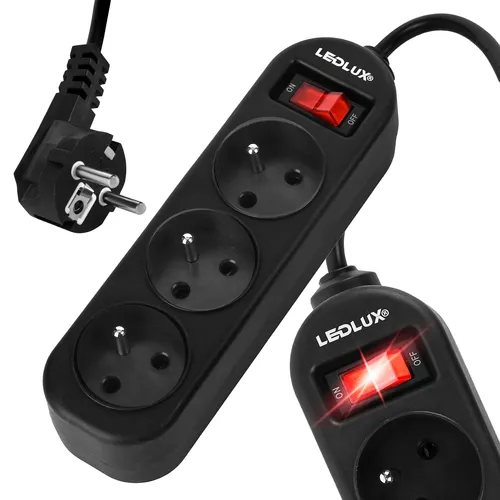 Listwa zasilająca LEDLUX z przewodem 10 m i wyłącznikiem - opakowanie