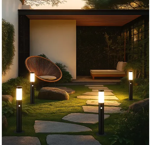 Słupek przy podjeździe – równomierne światło wejściowe