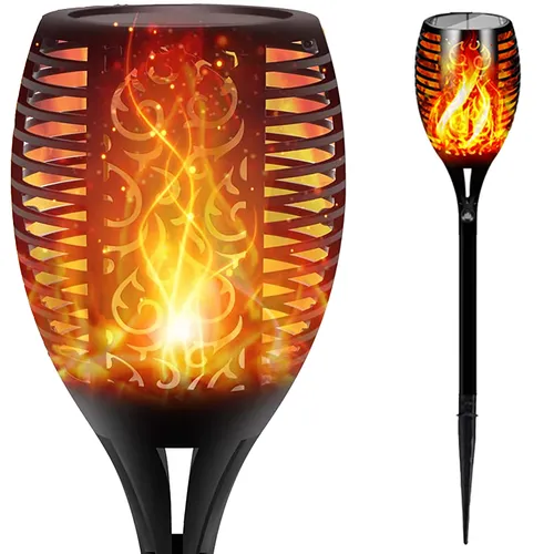 lampa solarna ogrodowa pochodnia