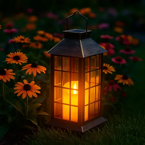 lampa solarna do ogrodu energooszczędna z ciepłą barwą światła