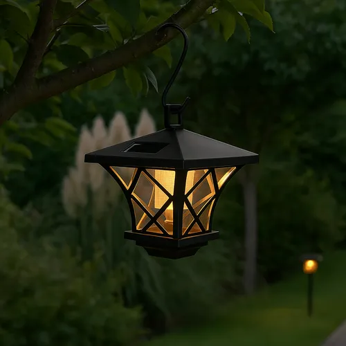 nowoczesna solarna lampa ogrodowa z mocnym strumieniem światła