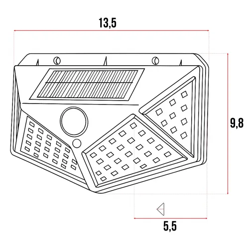 Wymiary lampy solarnej