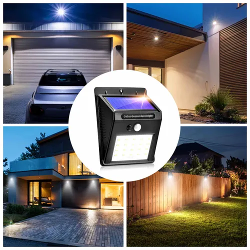 lampa solarna LED na taras z czujnikiem ruchu i zmierzchu 