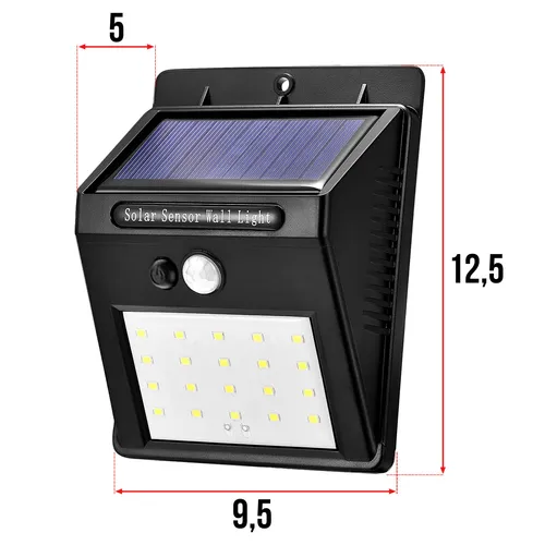 Wymiary lampy solarnej