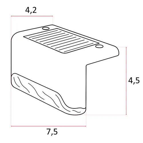 Wymiary lampki solarnej