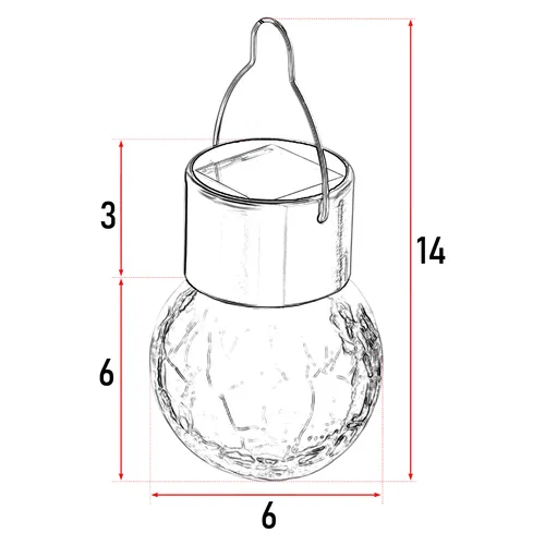 Wymiary lampki solarnej