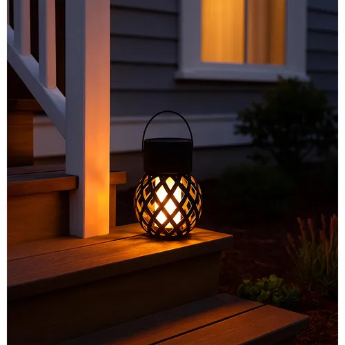dekoracyjna lampa solarna na taras
