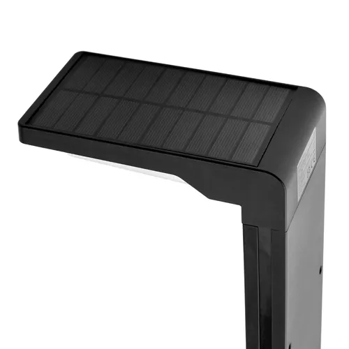 czarna lampa solarna LED z czujnikiem zmierzchu