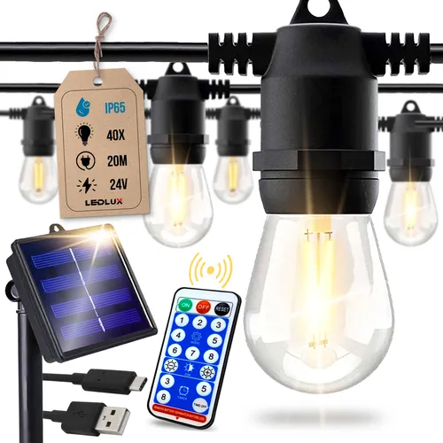 girlanda lampa solarna ogrodowa