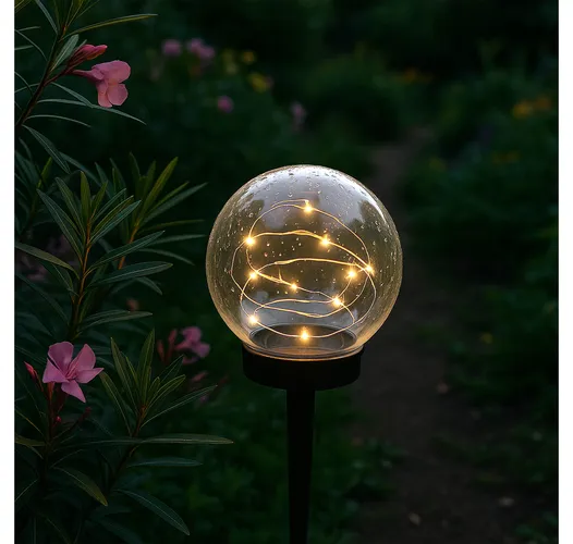 stylowa lampa solarna do ogrodu