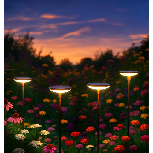 lampy solarne do ogrodu energooszczędna z ciepłą barwą światła
