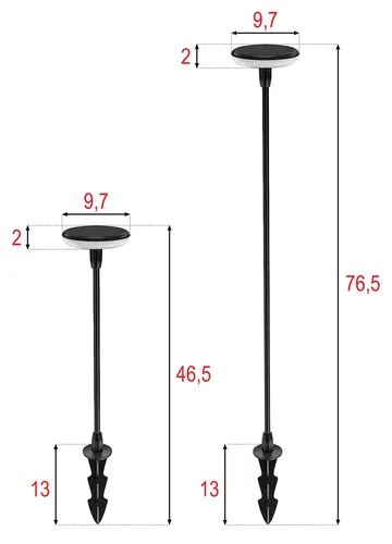 Wymiary lampy solarnej