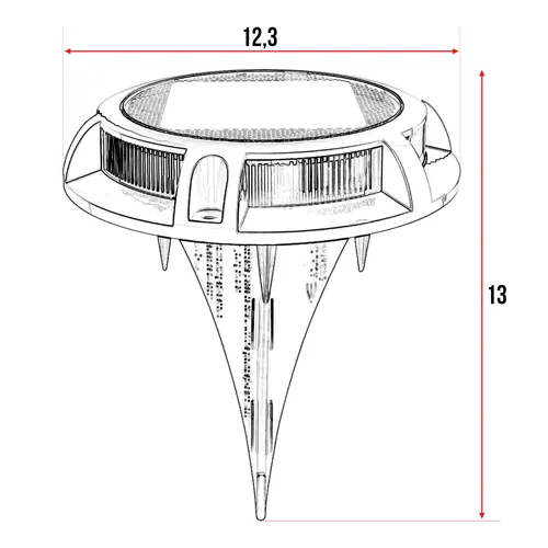 Wymiary lampki solarnej