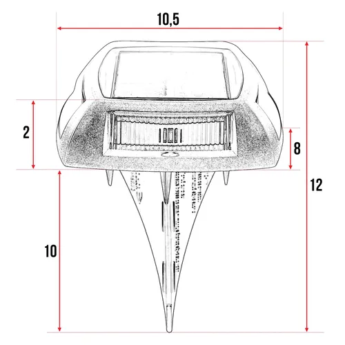 Wymiary lampy solarnej