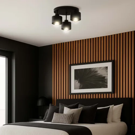 Lampa Sufitowa LX- 1020 Czarna 3x E27 LEDLUX