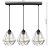 Lampa Wisząca LX- 1024 Czarna 3x E27 LEDLUX