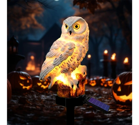 LAMPA SOLARNA OGRODOWA SOWA WODOODPORNA DUŻA LED Wbijana Premium LSOL-031 LEDLUX