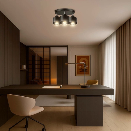 Lampa Sufitowa LX- 1040 Czarna 3x E27 LEDLUX