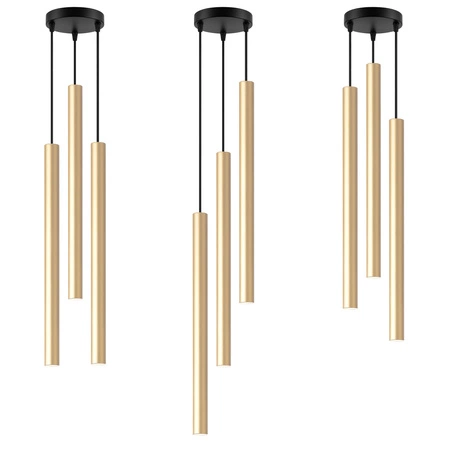 Lampa Sufitowa wisząca LED Tuba ZŁOTA nowoczesna 3xG9 LX-1161 LEDLUX