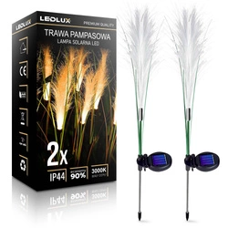 2x LAMPA SOLARNA OGRODOWA LED TRAWA PAMPASOWA Sztuczne Kwiaty Lampki LSOL-052 LEDLUX