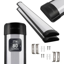 2x Plafon Lampa Sufitowa Panel SLIM 27W 90cm CZARNY NW LEDLUX