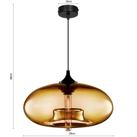 Lampa Wisząca LX-1318 Żółta 1x E27 LEDLUX