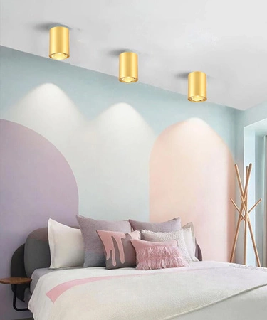 Oprawa Halogenowa Natynkowa LED Sufitowa Tuba GU10 LX-63 ZŁOTA GU10 LEDLUX