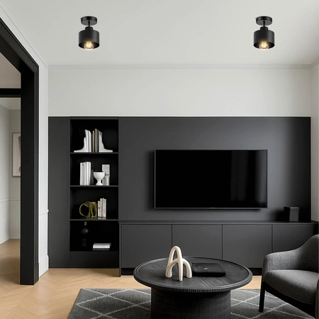 Lampa Sufitowa LX- 1038 Czarna 1x E27 LEDLUX