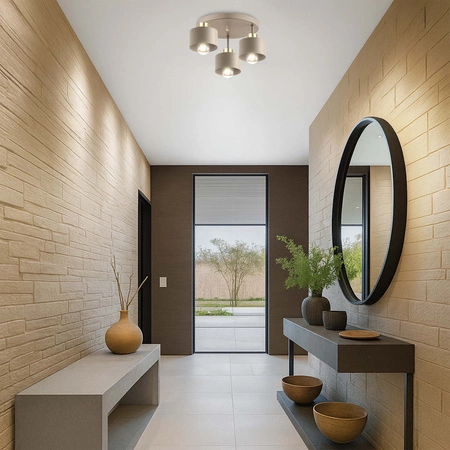 LAMPA sufitowa wisząca LED ŻYRANDOL PLAFON loft nowoczesna E27 beżowa LX1020