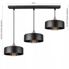 Lampa Wiszaca LX- 1186 Czarna + Miedź 3x E27 LEDLUX