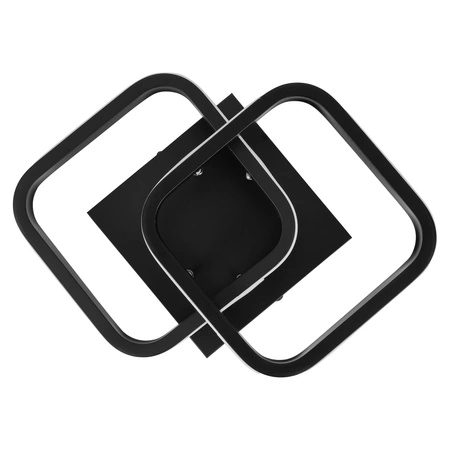 Lampa Sufitowa Wisząca LED Dwa Kwadraty LX- 936 22W Czarna biała neutralna LEDLUX