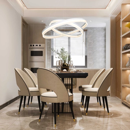 Lampa Sufitowa Wisząca LED Dwa Okręgi LX- 1010 60W 3 barwy Ciepła Zimna Neutralna LEDLUX