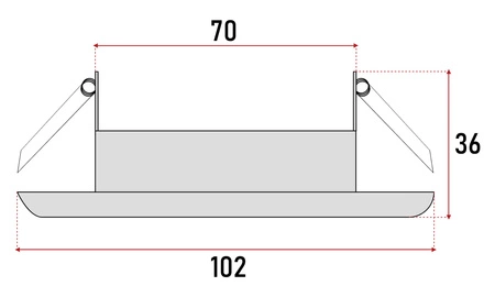 Oprawa halogenowa sufitowa CHROM Metalowa Podtynkowa Ruchoma CT-015 Chrom LEDLUX