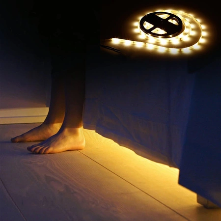 TAŚMA LED z czujnikiem sensorem ruchu 1M 1.9W WW LEDLUX