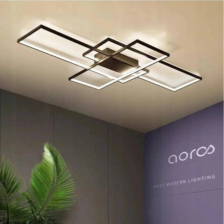 Lampa Sufitowa Wisząca LED Geometryczna LX- 1200 120W Czarna 3000k- 6000k LEDLUX