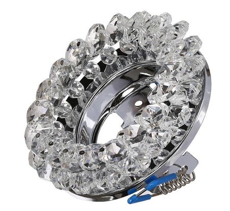 Oprawa Halogenowa Sufitowa LX- 405 Kryształ Okrągła MR16 GU10 LEDLUX