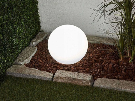 Lampa Solarna LED biała kula 15cm LSOL-002 LEDLUX