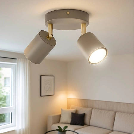 Lampa sufitowa KINKIET LED GU10 beżowa Spot Kaszmir Premium LX1341