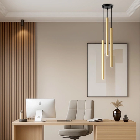 Lampa Sufitowa wisząca LED Tuba ZŁOTA nowoczesna 3xG9 LX-1161 LEDLUX