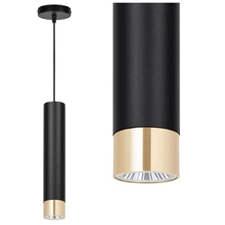 Lampa Sufitowa Wisząca LX-1412 Czarna + Złoto 1x GU10 LEDLUX