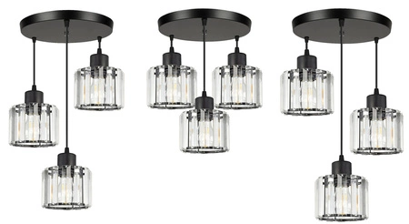 Lampa Wiszaca LX- 1339 Czarna 3x E27 LEDLUX