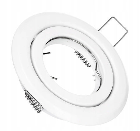 Zestaw Oprawa Halogenowa Ruchoma okrągła CT- 15 Biała + Żarówka GU10 5,5W biała neutralna LEDLUX