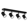 LAMPA SUFITOWA 4xGU10 czarna regulowana SPOT oprawa halogenowa natynkowa OPN-004 4x GU10 BLACK