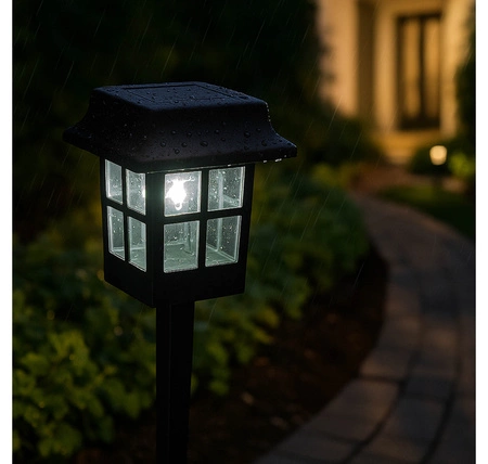 Lampa Solarna Ogrodowa LED Słupek Wbijana Czujnik Zmierzchu Do Ogrodu 6000K LSOL-057 LEDLUX