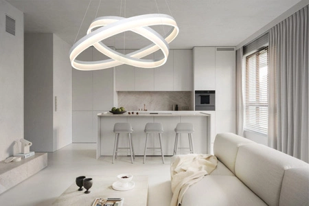 Lampa Sufitowa Wisząca LED Dwa Okręgi LX- 1010 60W 3 barwy Ciepła Zimna Neutralna LEDLUX