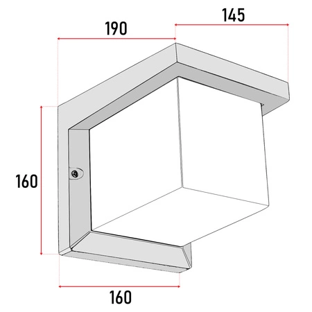 Kinkiet Ogrodowy Lampa Elewacyjna Zewnętrzna LX- 9116 Czarny LEDLUX
