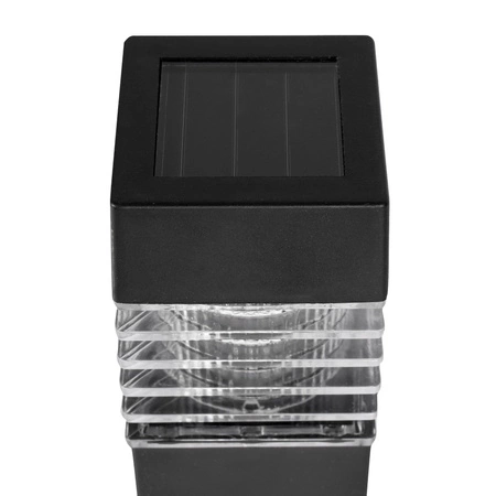 Lampa Solarna LED SŁUPEK OGRODOWY Czarny WBIJANY Ozdobny PREMIUM LSOL-003 LEDLUX
