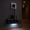 ROZGAŁĘŹNIK DO GNIAZDKA LEDLUX 3×230V + 3×USB, lampka nocna 3 barwy, ON/OFF