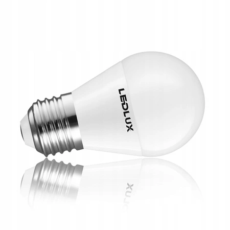 Żarówka LED E27 G45 6W = 60W 600lm 3000K biała ciepła LEDLUX