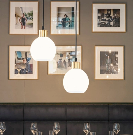 Lampa Wisząca LX-1349 Czarna + Złota 1x E27 LEDLUX